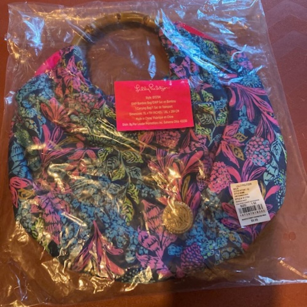 Lilly Pulitzer bamboo bag
